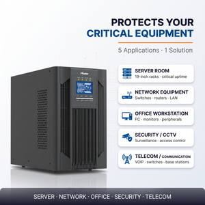 1KVA Online <b>UPS</b> Tower Type 220V Uninterruptible <b>Power</b> <b>Supply</b> Pure Sine Wave Double Conversion USB for PC Server Network - Product Image 6