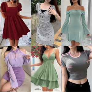Vestidos Ajustados Sexys de Nueva Llegada al por Mayor, Diseños Variados, Vestidos de Fiesta de Verano para Mujer con Estampado de Moda, Lote en Stock al por Mayor - Product Image 2