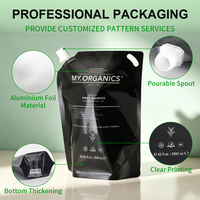 Pochette souple personnalisée biodégradable de 2 L avec bec verseur pour lessive liquide, imprimée en rotogravure, rechargeable