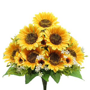 Steli di <span class=keywords><strong>Girasole</strong></span> Artificiali Real Touch, Fiori Finti Gialli Premium per Centrotavola Matrimoniali, Decorazioni di Lusso per Casa, Tavolo e Ufficio - Product Image 6