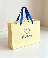 Sacs en papier blanc recyclé écologiques personnalisés, réutilisables, avec poignées en ruban, design de luxe, gaufrage/débossage, impression UV pour bijoux