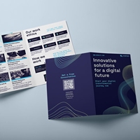 Brochures pliées en deux en carton avec impression CMYK personnalisée, dépliants, prospectus, menus de restaurant