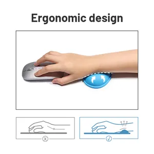 Silicone Gel Wrist Rest Cushion Heart Shaped Ergonomic PU Mouse Pad Cool Hand Pillow Effectively Reduce Wrist Mouse Pad