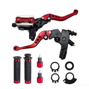 Maneta de Freno Hidráulico y Embrague de Aleación de Aluminio CNC de 22mm para Motocicleta, Puños de Acelerador Universales, <span class=keywords><strong>Manillar</strong></span> Ajustable - Product Image 1