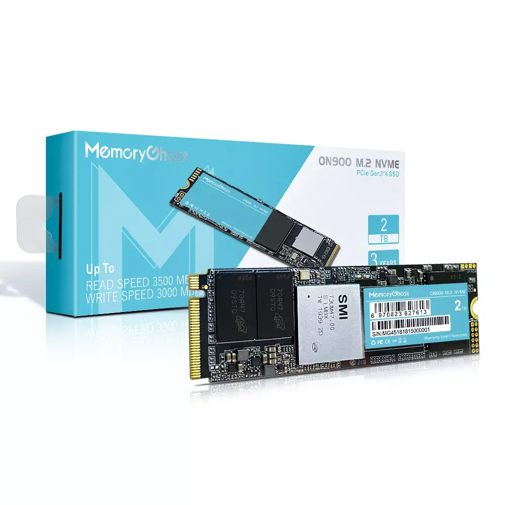 MemoryGhost High speed M.2 ssd Nvme 1TB 2TB PCIe Gen3.0x4 m.2 nvme 2280 hard drives with Independent Cache for computer