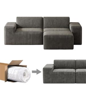 Sofá Chesterfield Moderno de Lujo YILISTAR, Ecológico, Color Personalizado, Espuma Viscoelástica Comprimida de Alta Resistencia, Cubierta de Pana, Modular - Product Image 3