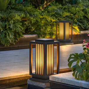 Nueva llegada bolardo al aire libre luces de jardín camino IP65 impermeable puerta poste jardín césped luces - Product Image 2