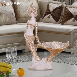Home decor fruit bowl sexy lady fairy figurines fruit tray