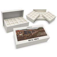 Boîte à couvercle et base en carton ondulé kraft avec logo personnalisé pour l'emballage de chocolats et de biscuits, boîte télescopique artistique haut de gamme, écologique