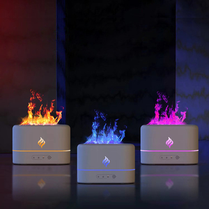 Hxtc88 7 colores 3D fuego llama <span class=keywords><strong>H2o</strong></span> ambientador humidificador Cool Mist Usb pequeña mesa portátil escritorio aceite esencial <span class=keywords><strong>difusor</strong></span> <span class=keywords><strong>de</strong></span> Aroma - Product Image 1