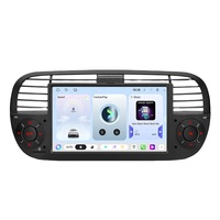 Estéreo para Auto Android 15 de 7 Pulgadas, 4+64GB, Negro, para Fiat 500 2007-2015, Pantalla QLED con IA NPU, DQ7603 DSP, Salida de Fibra Óptica, Wi-Fi 6, 4G