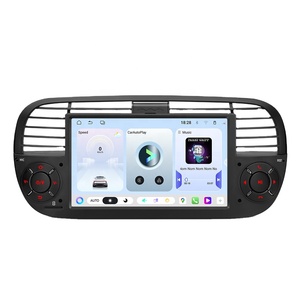 7 Inch 4+64GB Black Android 15 Car Stereo for Fiat 500 2007-2015 AI NPU QLED Screen DQ7603 DSP Fibre-optic Output Wi-Fi 6 4G - Product Image 1
