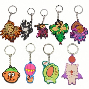 Wholesale Cartoon Clear Transparent Jelly Rubber Thick Soft Pvc Key Chain Wristlets Strap <b>Keychain</b> Custom Pvc 3D - Product Image 6