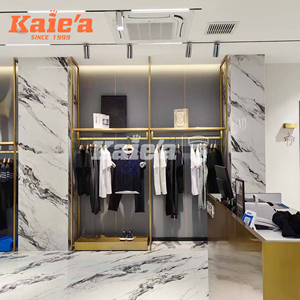 Cao cấp quần áo sang trọng giá Boutique quần áo giá hiển thị kệ cho cửa hàng bán lẻ Vàng khá may kệ - Product Image 3