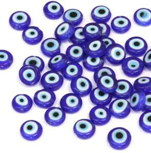 Cuentas de piedras preciosas de cristal Natural de mal de ojo, accesorios de incrustaciones de pendientes DIY, piedra curativa para fabricación de joyas, tamaño personalizado - Product Image 1