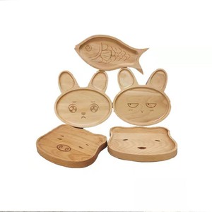 Bandejas de bambú con dibujos animados para niños y uso doméstico, color madera natural, varias formas de animales, bandeja para servir - Product Image 4