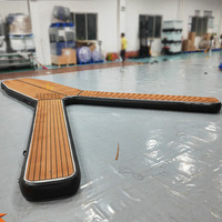 Ponton gonflable durable de dock de la plate-forme flottante Y de stationnement de bateau à moteur avec la surface de teck