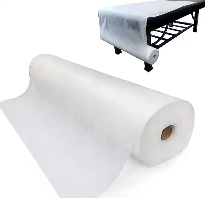 disposable bed sheet 18-40gsm thermal bond breathable skin friendly nonwoven fabric roll