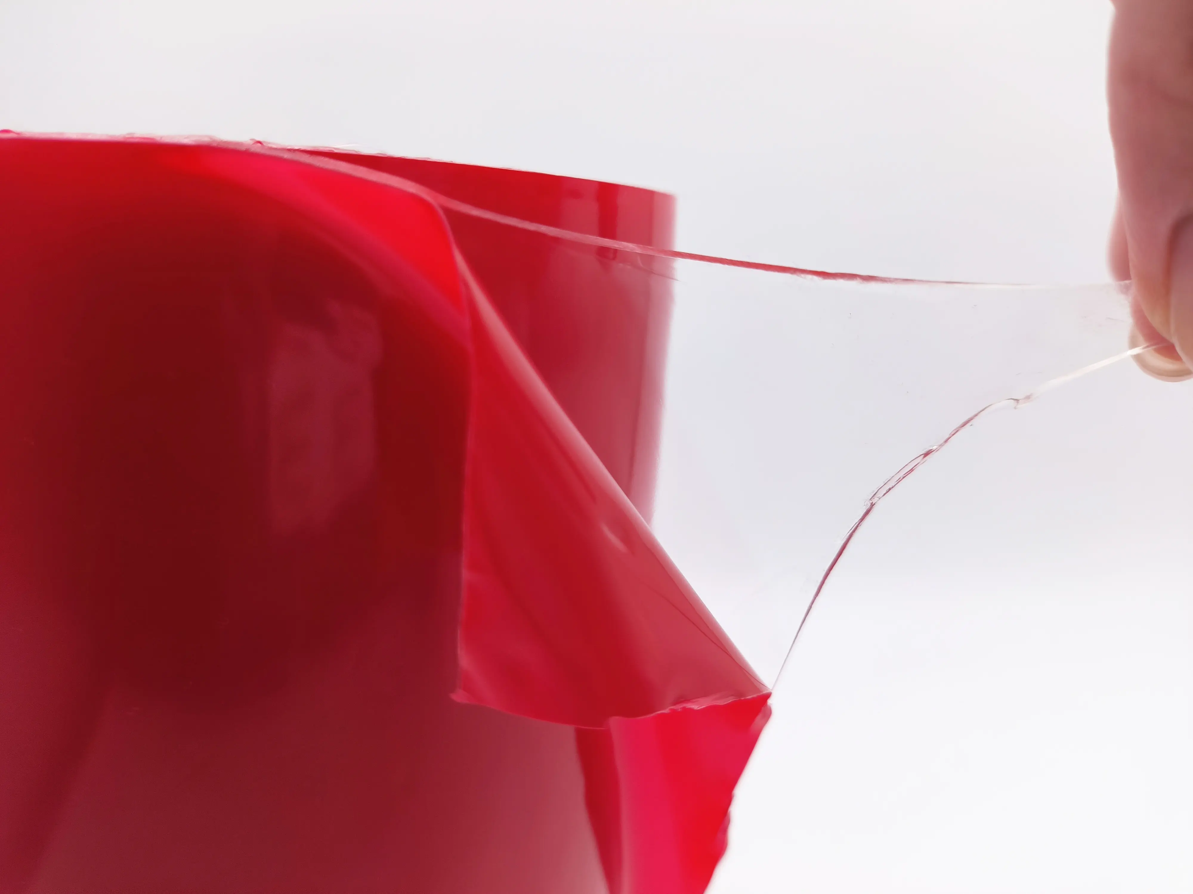 Kustomisasi pencetakan transparan Film merah peregangan perekat kuat akrilik dua sisi pita alternatif 4910
