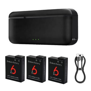 <span class=keywords><strong>Chargeur</strong></span> de batterie HONGDAK pour caméra DJI Osmo <span class=keywords><strong>Action</strong></span> 6/5/4/3 avec voyant lumineux d'indication de charge, boîte de rangement pour batterie à trois emplacements - Product Image 1