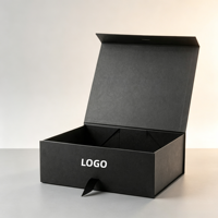 Cajas Rígidas Grandes de Lujo con Logotipo Personalizado OEM Pulida Premium 2025, Ecológicas, con Cierre Magnético Negro y Asa en Relieve