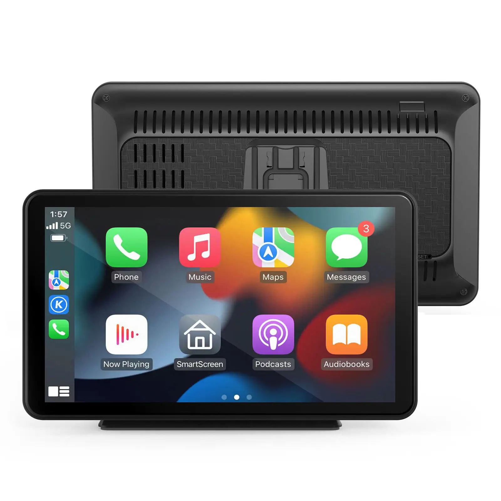 Autoabc layar carplay mobil, 7 inci nirkabel Android auto forApple Monitor sentuh GPS Navi Multimedia BT Mirror link