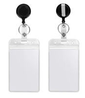 Ensemble de porte-cartes rétractables en plastique avec accessoires pour badge d'identification, rangement multifonction à 5 couches pour utilisation en salle de bain