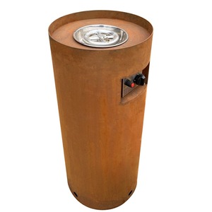 Kit de foyer à gaz linéaire en acier Corten avec table d'appoint de patio à flamme réglable Système de brûleur de foyer au propane pour l'extérieur - Product Image 1
