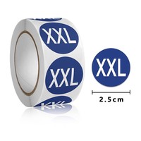 Étiquettes autocollantes pour vêtements, modèles de tailles de chaussures et de casquettes, étiquettes circulaires personnalisables