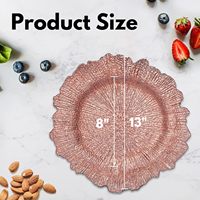 Assiettes de présentation jetables de luxe dorées en plastique de 13 pouces pour mariage, Thanksgiving, Noël - Assiettes décoratives pour table