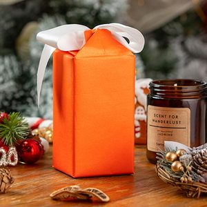 Yarcony Shimmer Orange Wrapping Paper 17 In X 33 Ft Solid Color Pearly Lustre Gift <b>Wrap</b> Birthday Packaging - Product Image 4