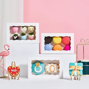RomanticBaking Lot de 24 boîtes alimentaires en papier blanc Auto-Popup 7X4 3/8X1 1/2 pouces pour boîtes à biscuits Boîtes à macarons Boîtes de boulangerie - Product Image 3