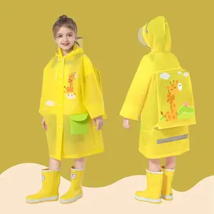 Children's Raincoat Girls' 2023 New Primary School School Special Baby Rainshoe Set Cute Poncho Girl