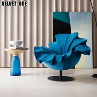 Fauteuil Lounge Bloom Easy Stylish Petal - Siège d'appoint en velours design confortable pour les espaces domestiques contemporains