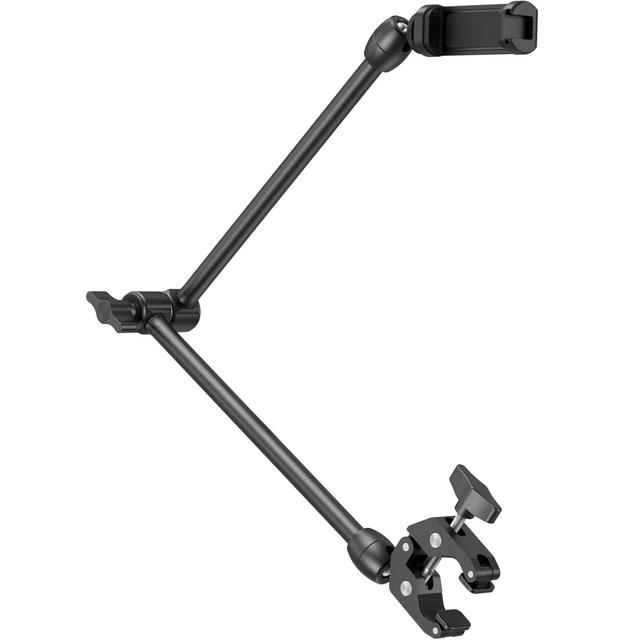 SOFOTO Desktop Magic Arm Support with Crab-Shaped Clamp Kit Aluminum Alloy for Smartphone Webcam Action Camera