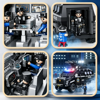 Ensemble de jouets de voiture de police électrique personnalisée OEM pour enfants, avec lumières, sons et figurines miniatures, véhicule de simulation pour maison de jeu