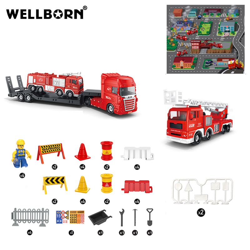 Пожарная машина, игрушечная пожарная машина, пожарная станция, платформа, пожарная машина, аварийно-спасательный автомобиль, игровой набор для детей