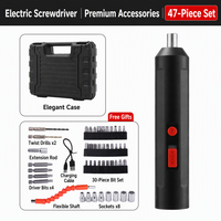Kit de tournevis électrique mini 47-en-1, rechargeable USB 5V, sans fil, outil électrique industriel, couple 7N.m, pour bricolage domestique et meubles