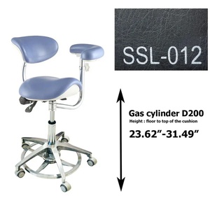 Fauteuil dentaire XZS1265 avec accoudoir pivotant, capacité 500 kg, réglage de la hauteur sur 3 niveaux, vérin à gaz BIFMA pour clinique et chirurgie - Product Image 4