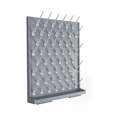Lab Wall Mounted Drying Rack Laboratory Furniture Lab PP Pegboard Chemical Resistant