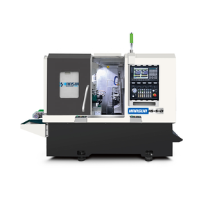 HANSUN Haute Précision Gang Type Double Broche CNC Tours Haute Quantité Métal Centre De Tournage Moyen Duty CNC Tour Tournage - Product Image 1