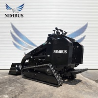 Chargeuse compacte à niveleuse automatique homologuée CE NIMBUS, adaptée aux chantiers de construction