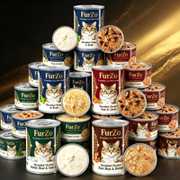 Nourriture humide pour chat en conserve FurZo personnalisable 400 g - Formule poulet, thon, lapin, lait de chèvre, riche en protéines, sans céréales, pour toutes les générations