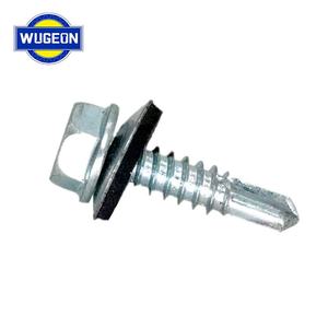 Wugeon cabeza hexagonal autoperforante roscado Metal acero sándwich paneles techo tornillo autorroscante con arandelas - Product Image 2