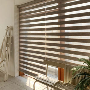 Persianas Coreanas Zebra Edición Madera, Cortinas Enrollables Automáticas Motorizadas Día y Noche, Cortinas Modernas para Ventanas, Decoración Interior del Hogar - Product Image 1