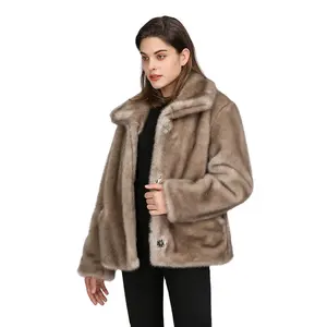 Özelleştirilmiş sıcak artı boyutu kadın moda kış ceket faux kürk ceket bayanlar için