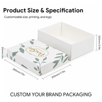 Boîte cadeau en carton recyclable avec couvercle et base, écologique, pour pâtisserie, dessert, bonbons, mariage, vente en gros