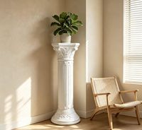 Colonne de jardin moderne en faux style romain, pilier en pierre, sculpture décorative extérieure pour mariage, patio, balcon, en fibre de verre FRP, robuste
