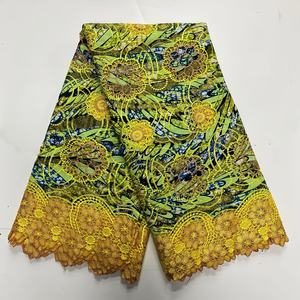 ผ้าลูกไม้ปักลาย 3 มิติ แกรนด์ ซุปเปอร์ 3D ผ้าฝ้ายลายแจ็คการ์ด ผ้าลูกไม้สวิสสำหรับผู้หญิง ผ้าลูกไม้ฝ้ายสวิสเซอร์แลนด์ - Product Image 3