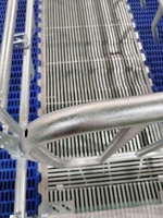 Cage de mise bas double européenne avec mangeoire et rails de protection, équipement de mise bas pour porcs facile à assembler pour les exploitations agricoles